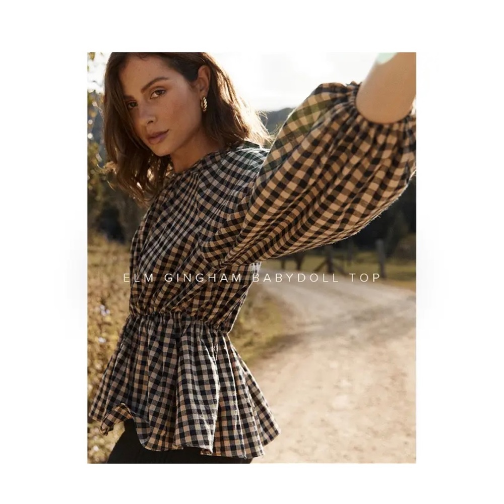 Dissh top AU size 8 Brown gingham